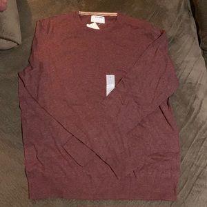 NWT Mens Burgundy Sweater Size L